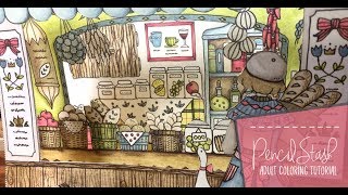 Romantic Country THIRD Tale Diorama  Adult Coloring  A PencilStash Tutorial [upl. by Sofko]