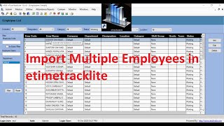 how to import employees in etimetracklite [upl. by Artinak]