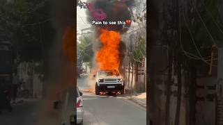 Landrover defender catches fire supercar defence [upl. by Lajib629]