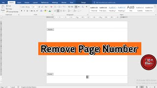 How to remove footer page number in ms word  Tech and skills Diary [upl. by Sanyu]