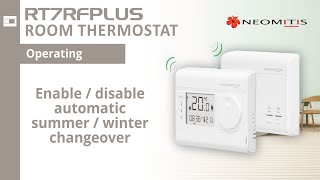 Enabledisable automatic summerwinter changeover  Tutorials RT7RFPLUSd room thermostat [upl. by Godber438]