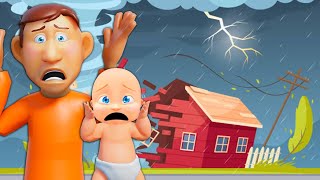 Daddy and Baby Survive THUNDER STORM [upl. by Slifka]