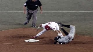 Kevin Millar embodies WILLIE MAYS HAYES when he slides well short of second base [upl. by Eerrehs814]