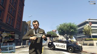 GTA 5 Dispatch Reworked  6 Star Wanted Level LSPD Shootout [upl. by Minne]