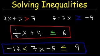 How To Solve Linear Inequalities Basic Introduction Algebra [upl. by Critta894]