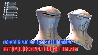 Retopologizing a Knight Helmet in Topogun in 20 Minutes [upl. by Capriola]