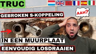 Truc om eenvoudig een gebroken Skoppeling in de muurplaat te verwijderen [upl. by Suiratnauq941]