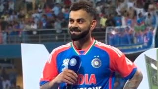 Virat Kohli Full Interview Wankhede Stadium  Team India Victory Parade t20worldcup2024 [upl. by Araeit]