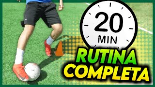 🔥 MEJORA la TÉCNICA INDIVIDUAL y RESISTENCIA ⏰ 20 MINUTOS de ENTRENAMIENTO para JUGAR FÚTBOL [upl. by Greenfield]