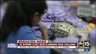 Arizona Supreme Court rejects minimum wage challenge [upl. by Joao813]