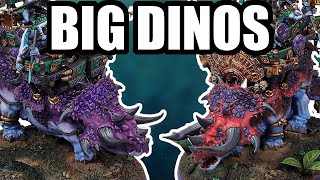 Painting Stegadons part 1 the dinos  Painting Seraphon  Fully Painted [upl. by Halette703]