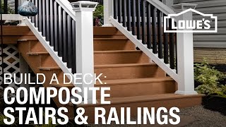 How To Build a Deck  Composite Stairs amp Railings 4 of 5 [upl. by Akvir]