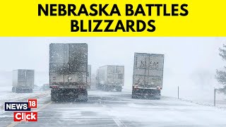 US News  US Weather Nebraska Battles Heavy Snow And Blizzards Vehicles Piled Up On I80  N18V [upl. by Soraya]