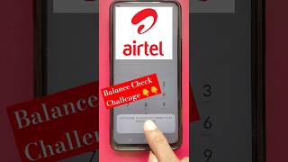 Airtel Balance Check Challenge shorts [upl. by Obidiah]