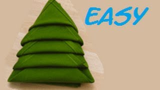 How To Fold A Napkin Christmas Tree Easy Full HD [upl. by Ttenaej]