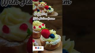 Making Custard Puff Pastry  Brilliant Mini Dessert Idea  Filled with Rich Italian Custard Cream [upl. by Ettenel461]