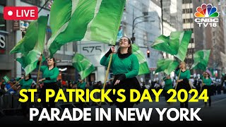 Patricks Day Parade LIVE St Patricks Day Parade along 5th Avenue New York City  USA  IN18L [upl. by Aro]