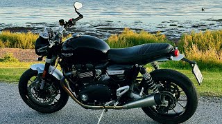 Triumph Speed Twin 1200 Evening Sunset Ride [upl. by Joelie]