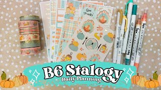 B6 Stalogy  Weekly amp Daily Plan with Me  Thanksgiving PWM  Simply Gilded Stickers amp Washi Tape [upl. by Elvyn336]