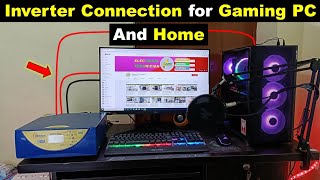 Inverter Connection for Gaming PC  Total Backup time for PC  ElectricalTechnician [upl. by Wolff]