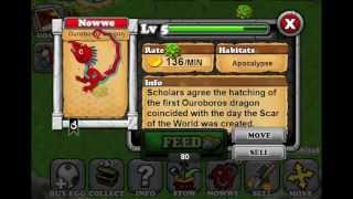 How to Breed Ouroboros Dragon DragonVale Walkthrough [upl. by Annairdua264]