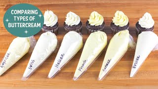 Comparing 6 Types of Buttercream American Swiss Italian French German amp Russian [upl. by Tenneb]