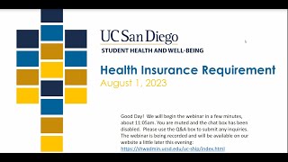 UC San Diego Health Insurance Requirement 20232024 [upl. by Davon313]