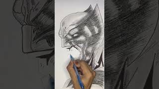 Let’s Complete Batman Sketch ✍️ shorts shortsart sketch [upl. by Nekcarb]