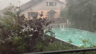 Les orages le vent et la grêle causent des dégâts en FrancheComté [upl. by Yelkao]