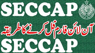 How to Fill Cap Form Karachi  How to fill SECCAP Online Form Cap Form 2021 SECCAP Online Admission [upl. by Olshausen833]