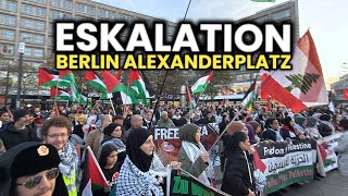 Arabische Demo eskaliert komplett 😱🔥￼ Berlin Alexanderplatz [upl. by Aiehtela]