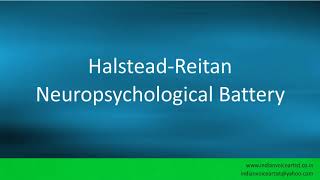 Pronunciation of the words quotHalsteadReitan Neuropsychological Batteryquot [upl. by Edniya623]