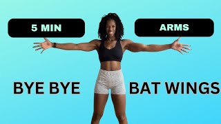 5 Min Toned Arms Workout Bye Bye Bat Wings [upl. by Ilsa]