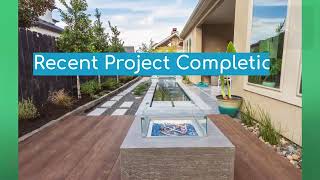 Small Backyard Pool Design High End With Fountains amp Landscaping in Houston Heights TX [upl. by Tamma]