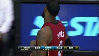 Hectic play ends with LeBron to Wade alleyoop [upl. by Livingston]