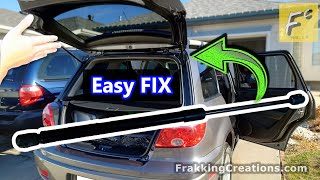 Fix HatchHoodTrunk lift support DIY  Simple Easy Cheap Fast Gas Strut Lift Support replacement [upl. by Ylrevaw743]