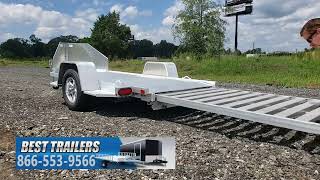 demo and walkaround 2024 aluma mc10 single motorcycle trailer aluminum aluma alumatrailer [upl. by Parke]