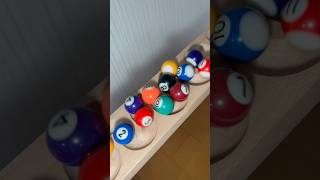 Marble Run ASMR☆Wooden wave slope amp colorful mini billiard balls🎱① asmr marblerace satisfying [upl. by Ydnew200]