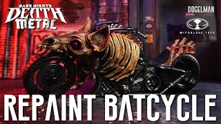 Batcycle McFarlane Toys Repaint  DC Multiverse Dark Nights Death Metal [upl. by Ahsikahs819]