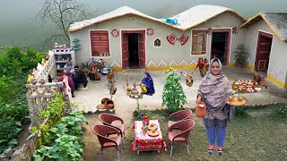 Village Women Morning Routine in winter Fog Cooking Traditional Foods  Village Life Pakistan [upl. by Suivatal]