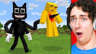 Using CARTOON CAT to Fool My Friends in Minecraft [upl. by Nilrem]