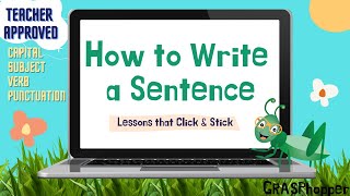 How to Write a Sentence for Kids  Using Capitals Subject Verb and Punctuation [upl. by Isador]