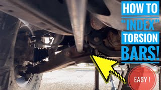 How to Index Torsion Bars and Adjust Ride Height 1st Gen Nissan Xterra [upl. by Resaec431]