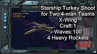 Xwing vs TIE Fighter  Starship Turkey Shoot for Two 4man Teams  XWing [upl. by Byrdie]