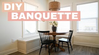 HOW TO DIY BANQUETTE  BREAKFAST NOOK SEATING TUTORIAL [upl. by Llerruj]