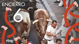 SEXTO ENCIERRO de San Fermín 2022  Toros de Jandilla [upl. by Carolyne]