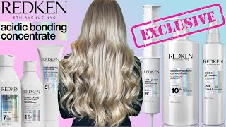 REDKENS Most Powerful Hair Care ACIDIC BONDING CONCENTRATE How To Use The Home VS Salon Treatment [upl. by Amilah]