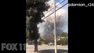 Ontario explosion Video captures moment fireworks go off [upl. by Vic]