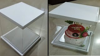 Two tier cake box how to make cake box DIY CAKE BOX [upl. by Airotahs868]