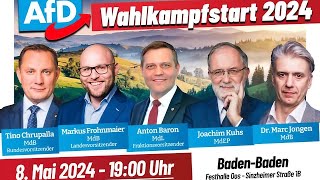 Live Tino Chrupalla amp Dr Marc Jongen in BadenBaden  AfD [upl. by Niltak]